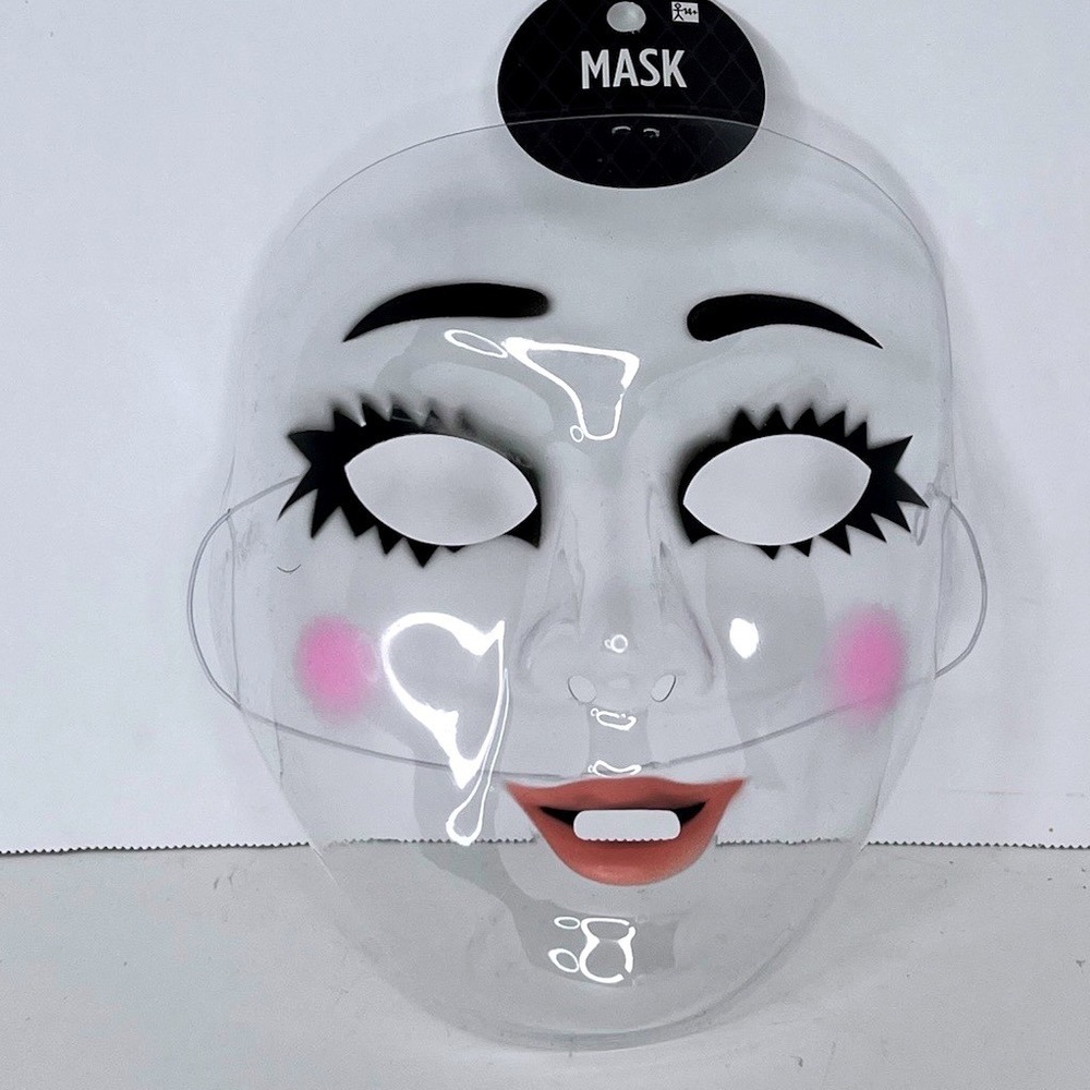 Amscan Clear Scary Face Mask Halloween Horror Costume Cosplay Adult NWT